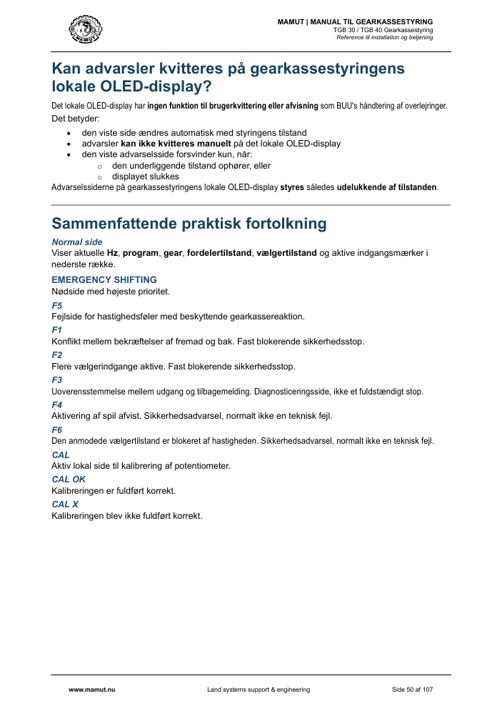 MAMUT TGB Manual page 50