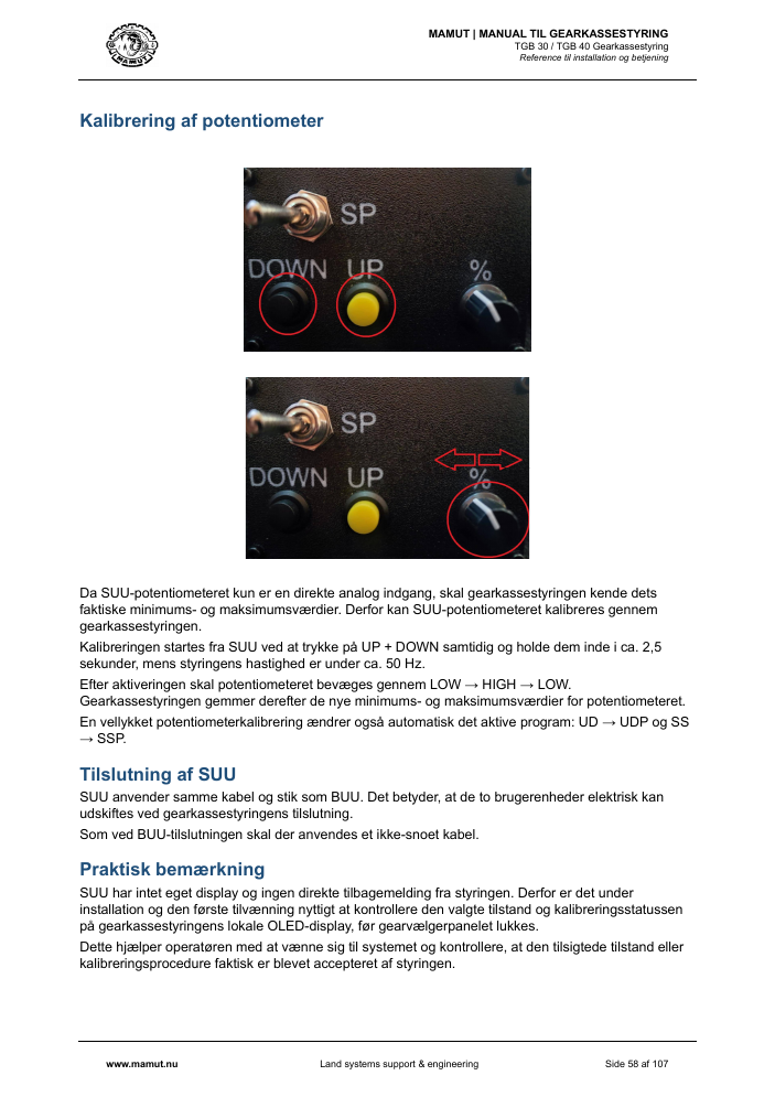 MAMUT TGB Manual page 58