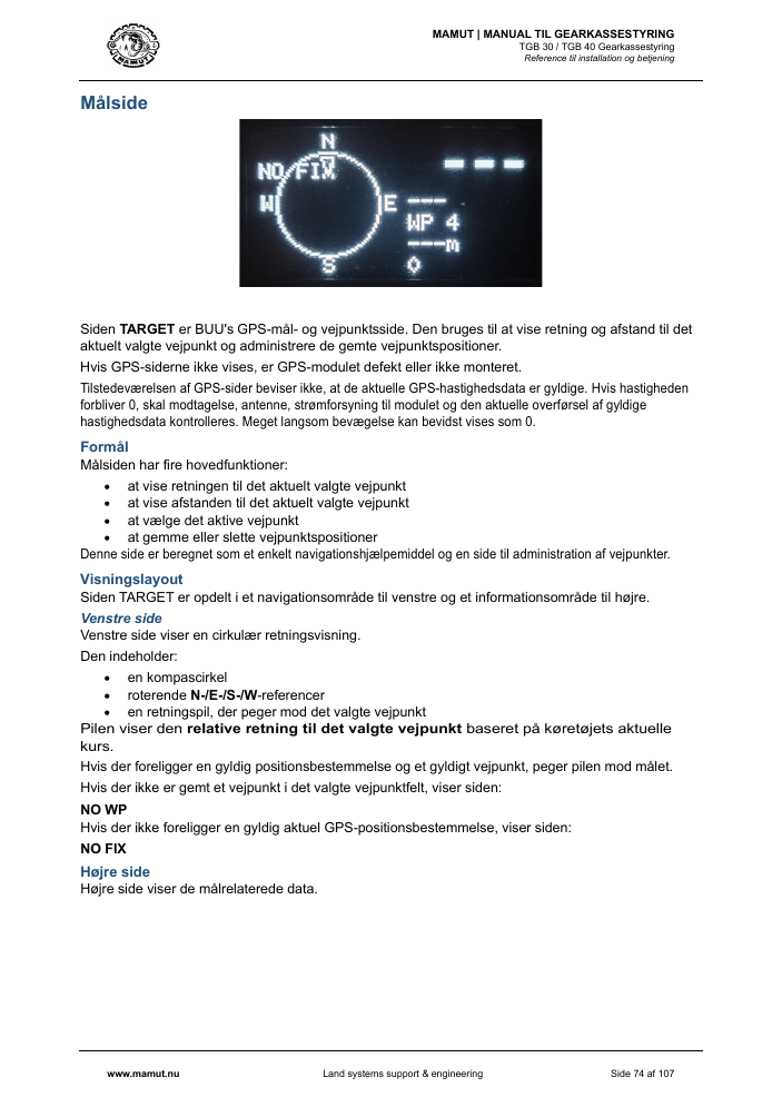 MAMUT TGB Manual page 74