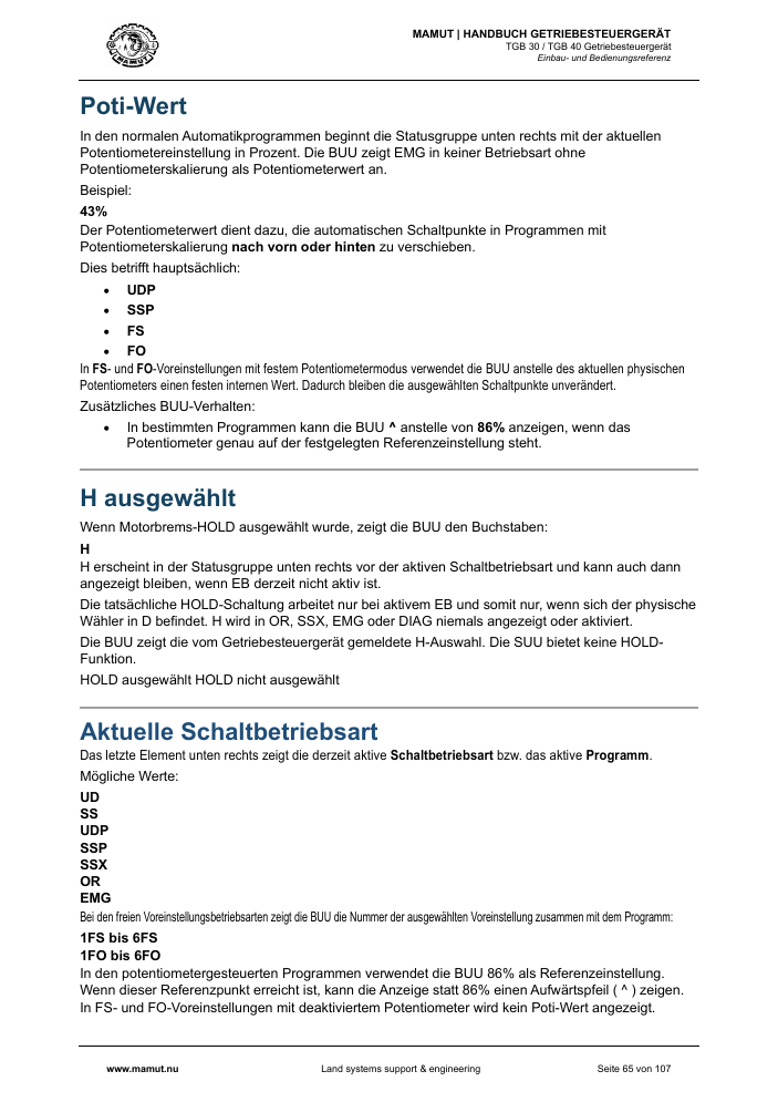 MAMUT TGB Anleitung page 65