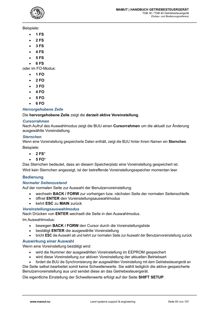 MAMUT TGB Anleitung page 83