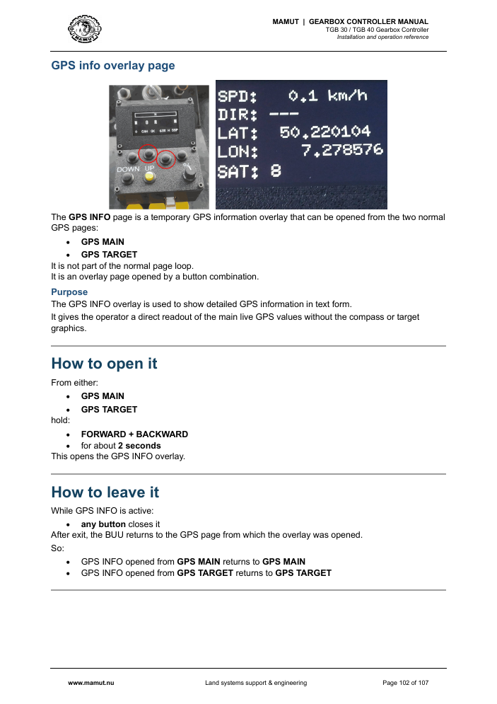 MAMUT TGB Manual page 102