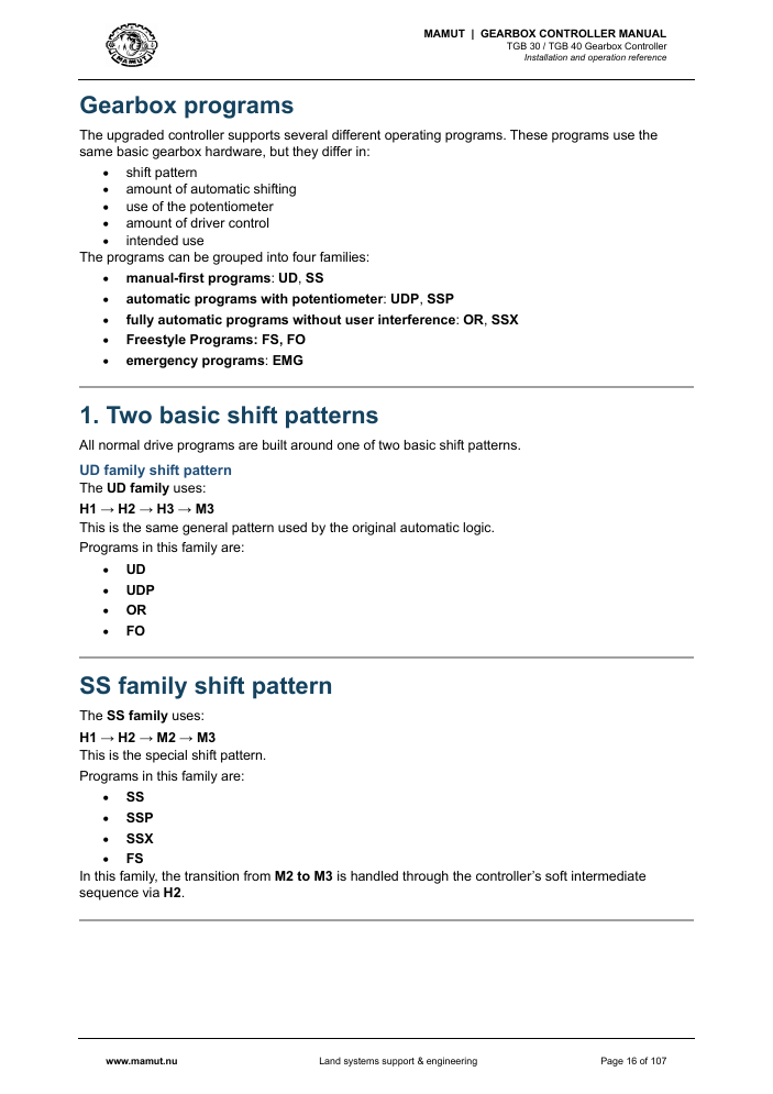 MAMUT TGB Manual page 16