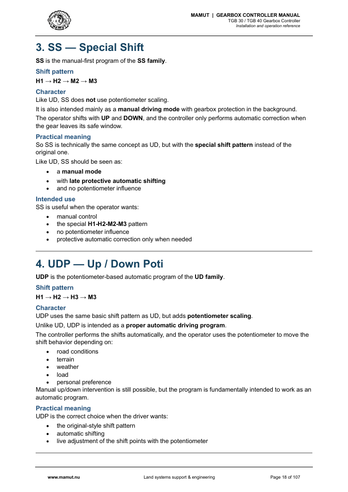 MAMUT TGB Manual page 18