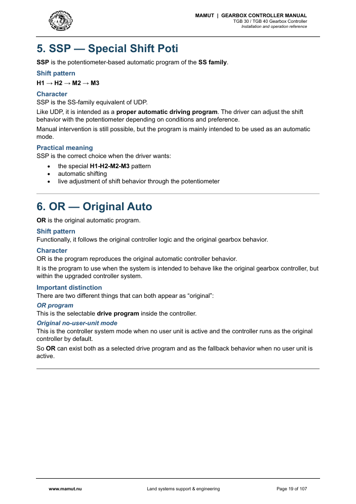 MAMUT TGB Manual page 19