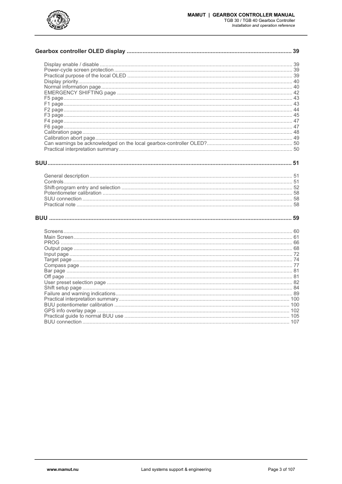 MAMUT TGB Manual page 3