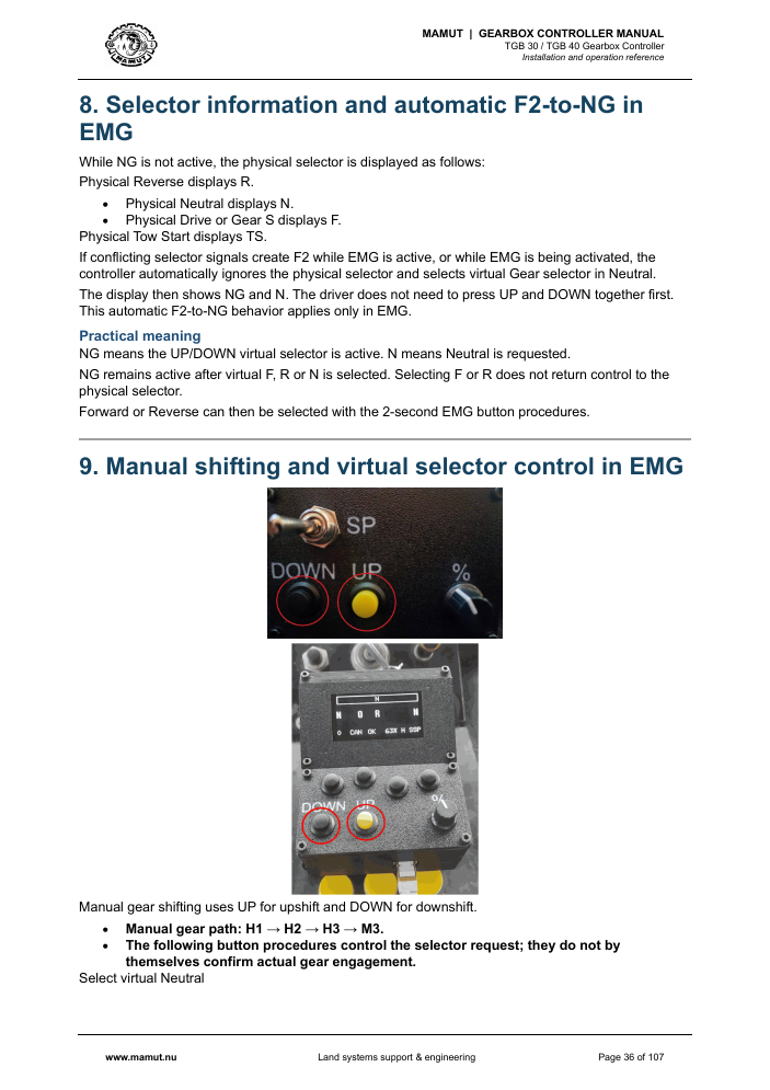 MAMUT TGB Manual page 36