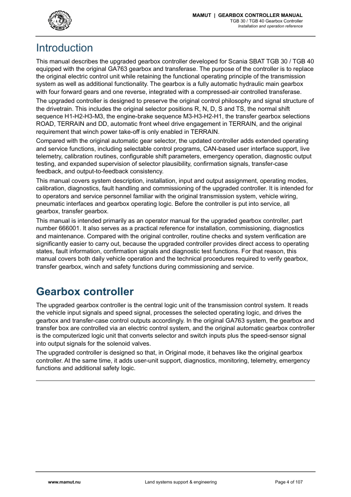MAMUT TGB Manual page 4