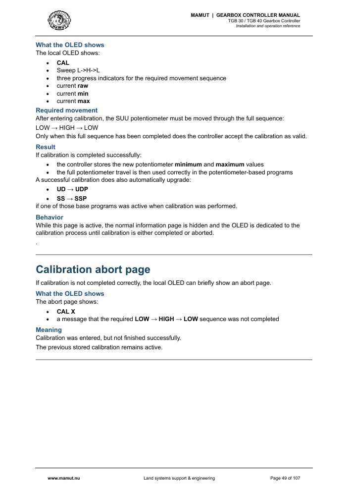 MAMUT TGB Manual page 49