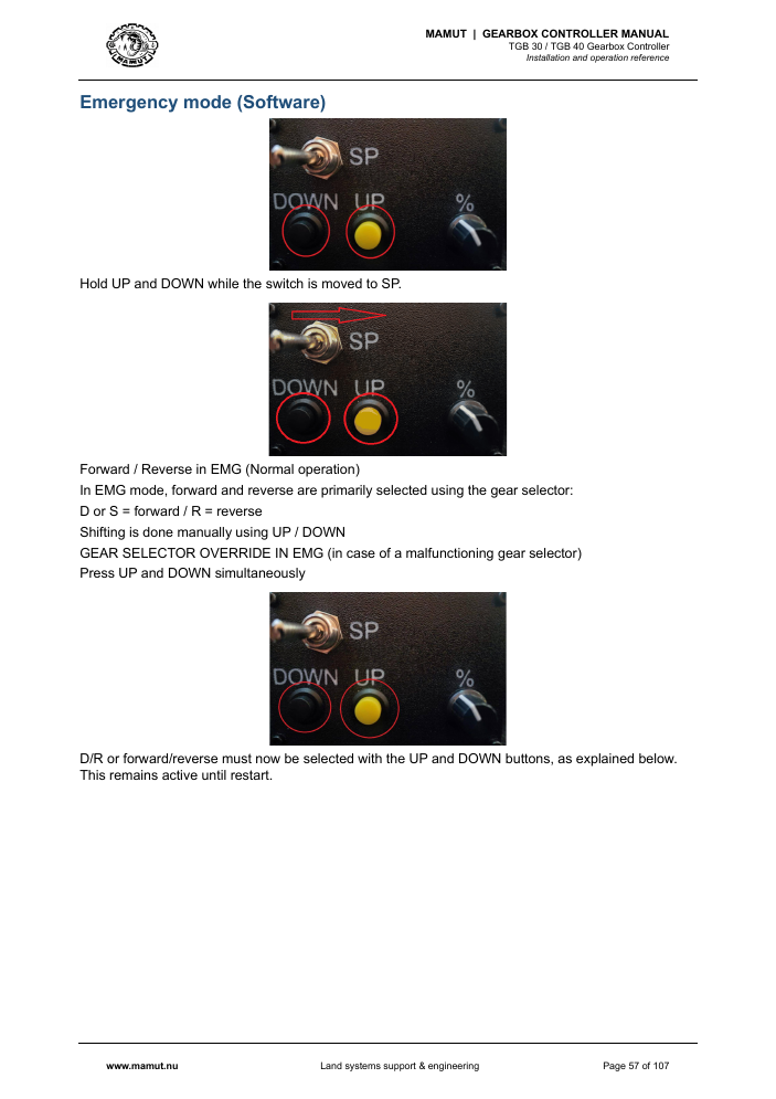 MAMUT TGB Manual page 57