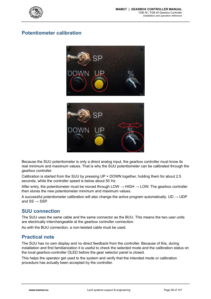 MAMUT TGB Manual page 58
