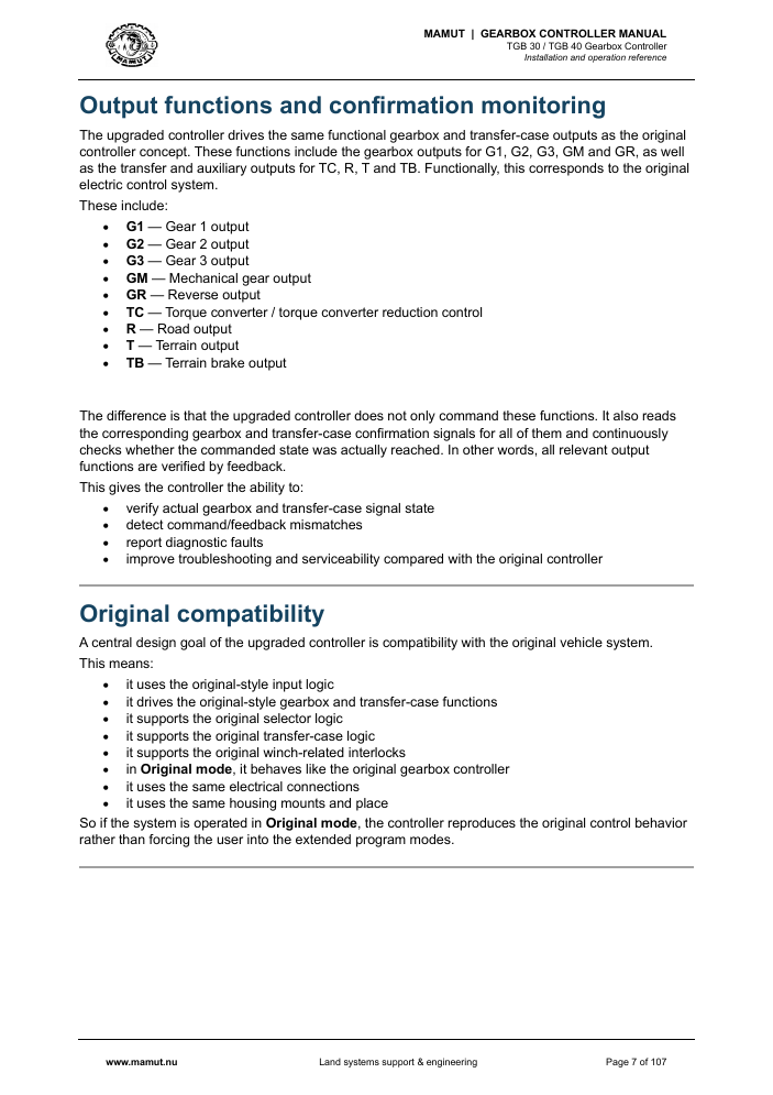 MAMUT TGB Manual page 7