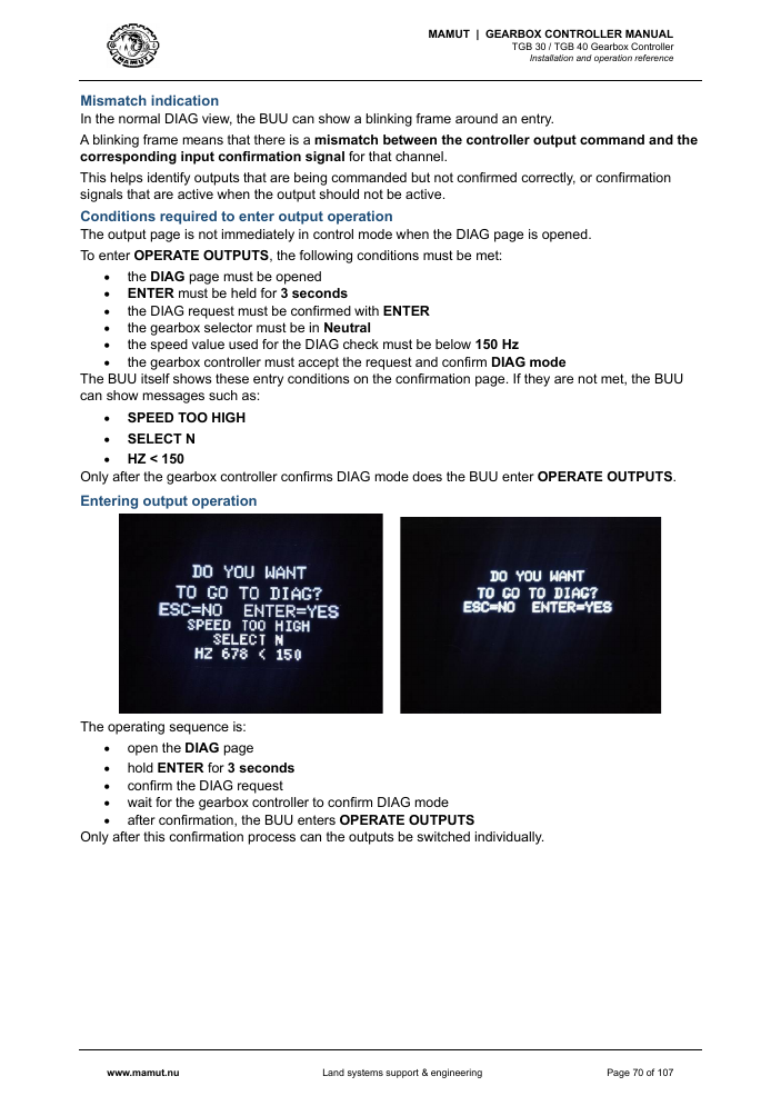 MAMUT TGB Manual page 70