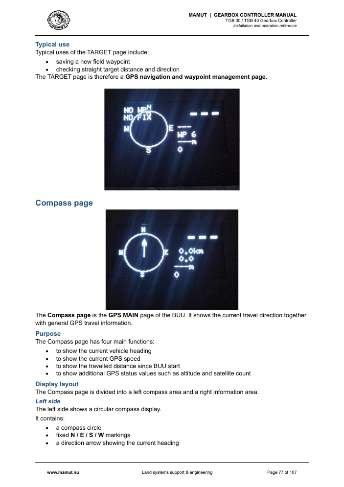 MAMUT TGB Manual page 77