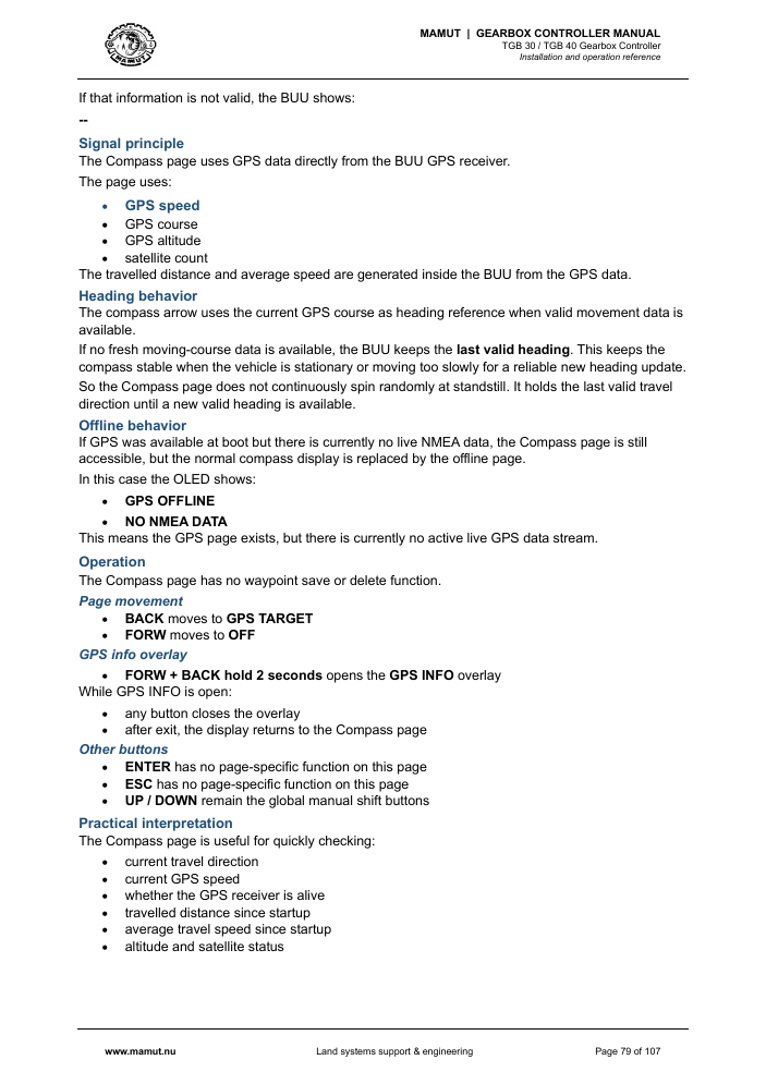 MAMUT TGB Manual page 79