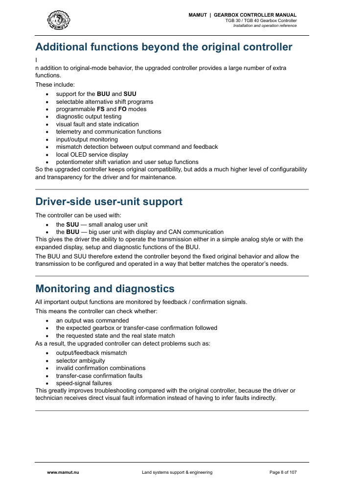 MAMUT TGB Manual page 8