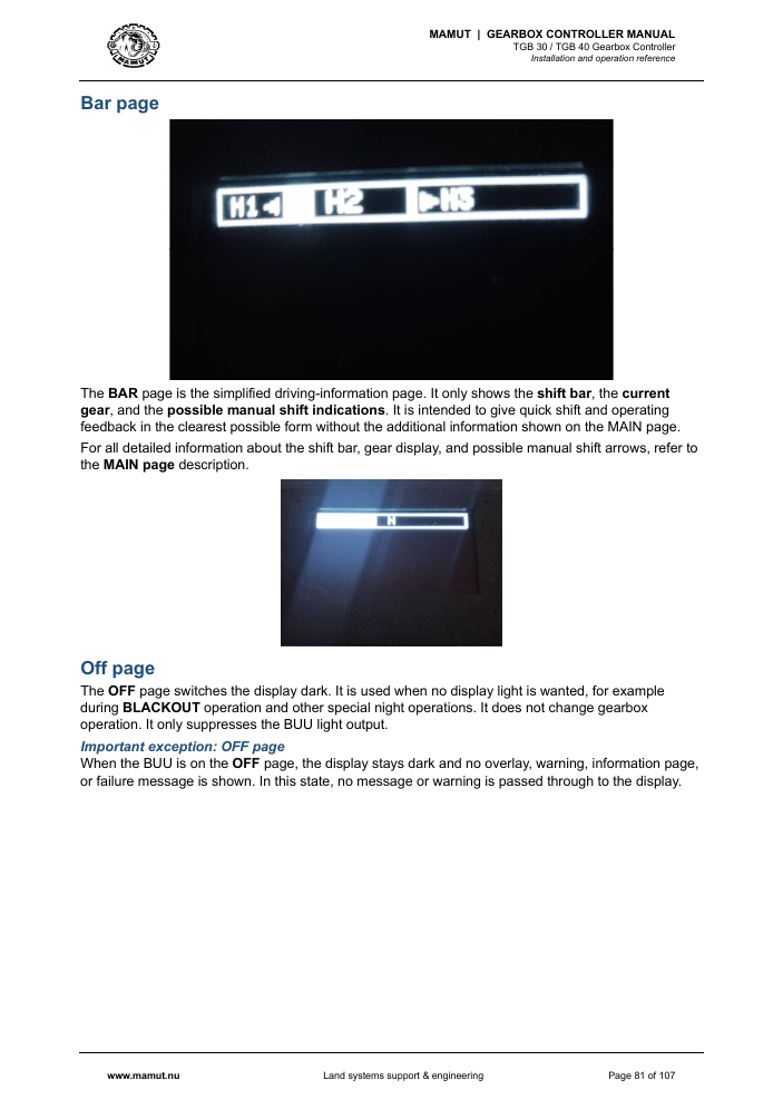 MAMUT TGB Manual page 81