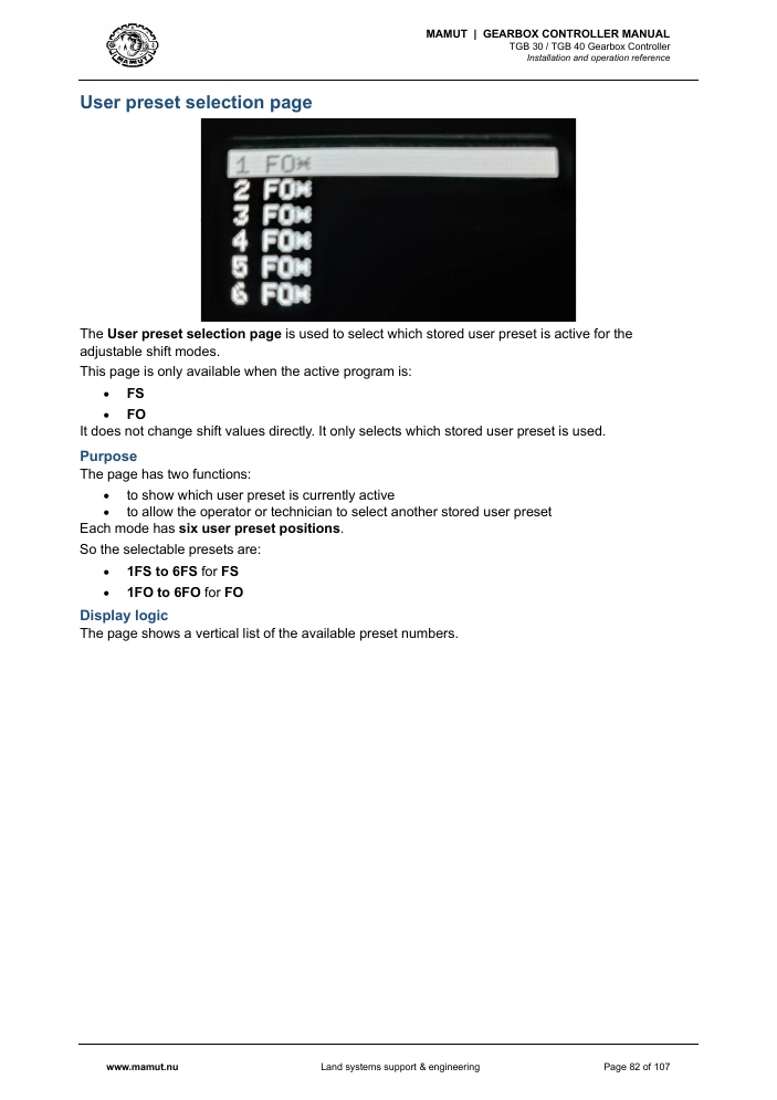 MAMUT TGB Manual page 82