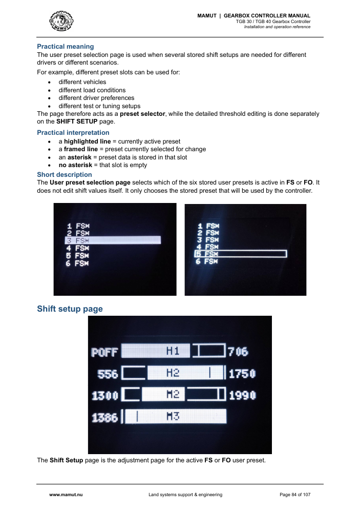 MAMUT TGB Manual page 84
