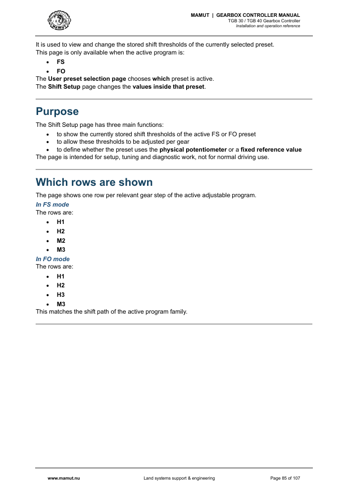 MAMUT TGB Manual page 85