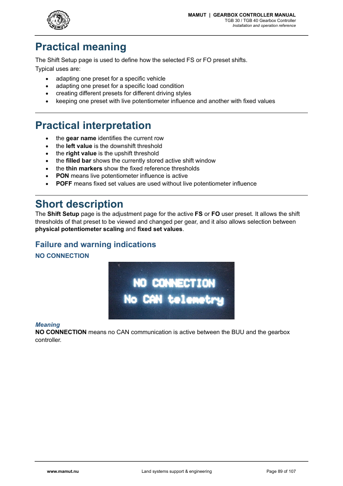 MAMUT TGB Manual page 89
