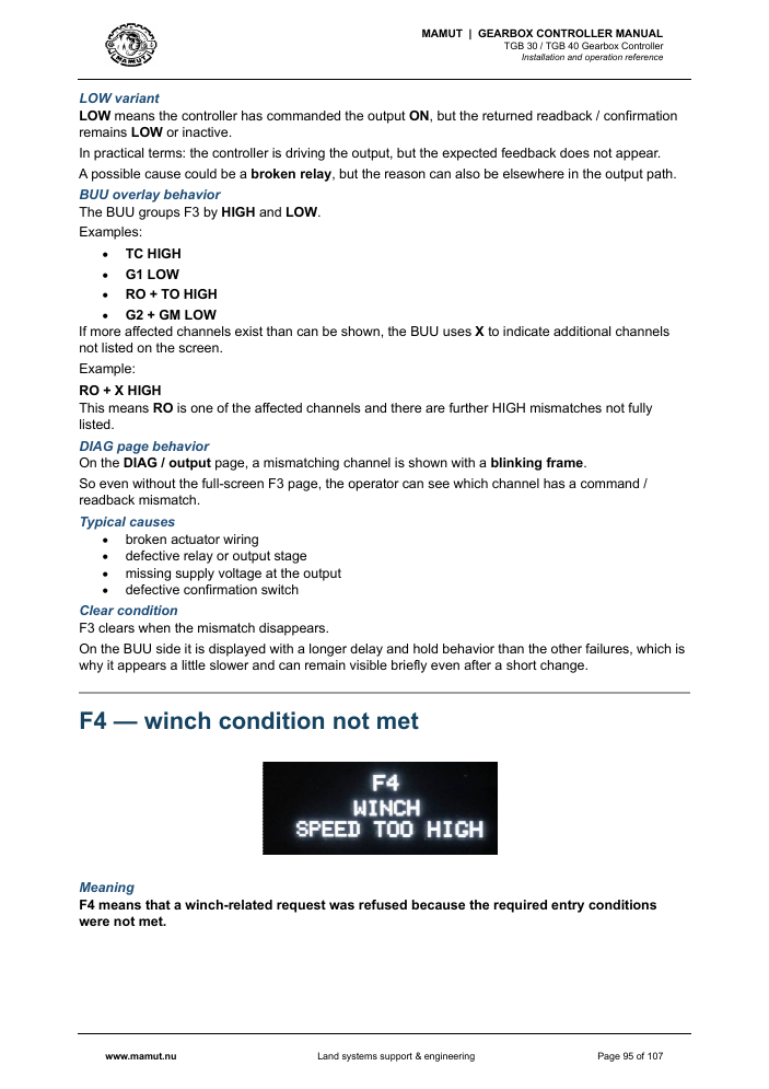 MAMUT TGB Manual page 95