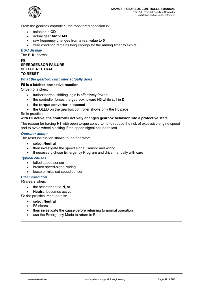 MAMUT TGB Manual page 97