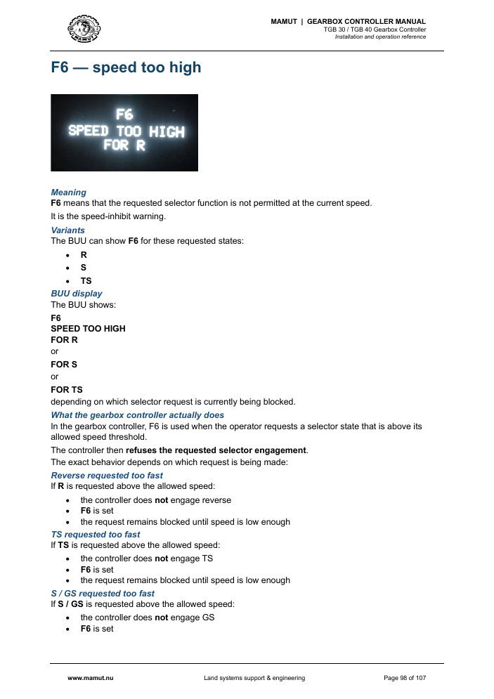 MAMUT TGB Manual page 98