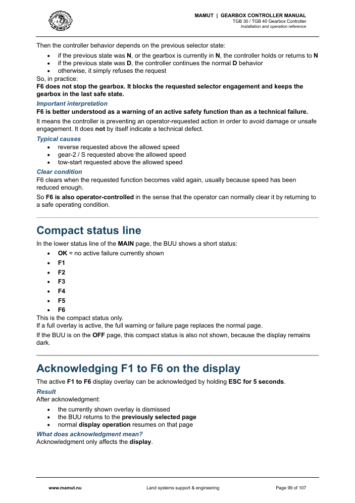 MAMUT TGB Manual page 99