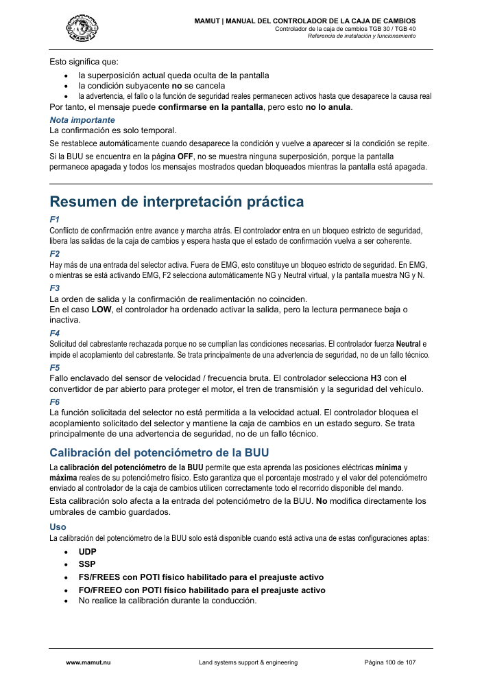 MAMUT TGB Manual page 100