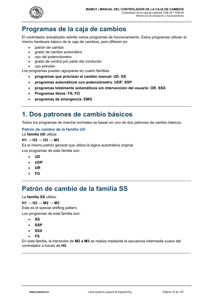 MAMUT TGB Manual page 16