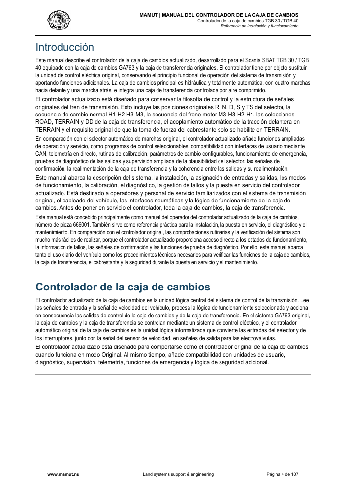MAMUT TGB Manual page 4