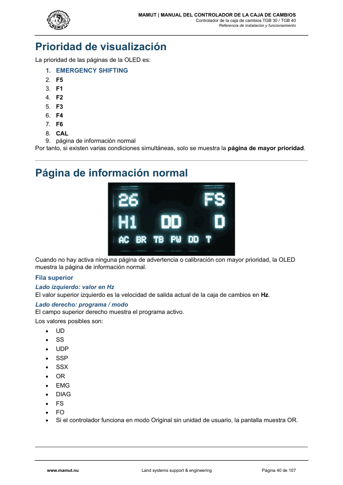 MAMUT TGB Manual page 40