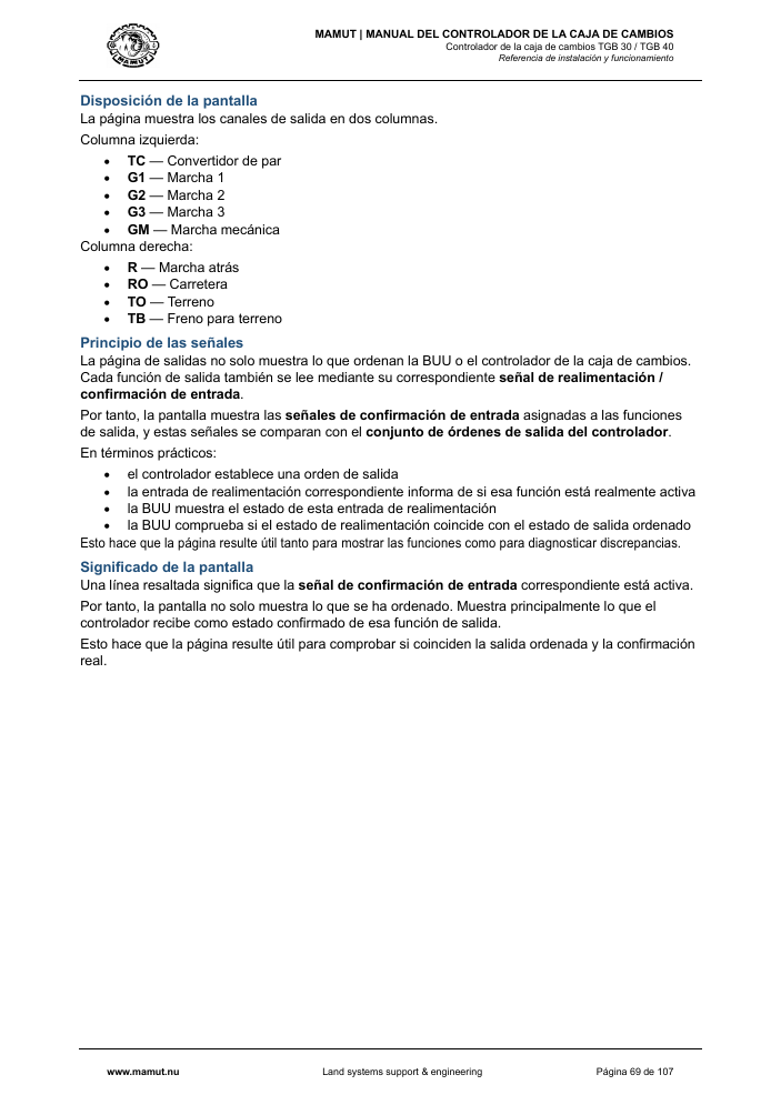 MAMUT TGB Manual page 69