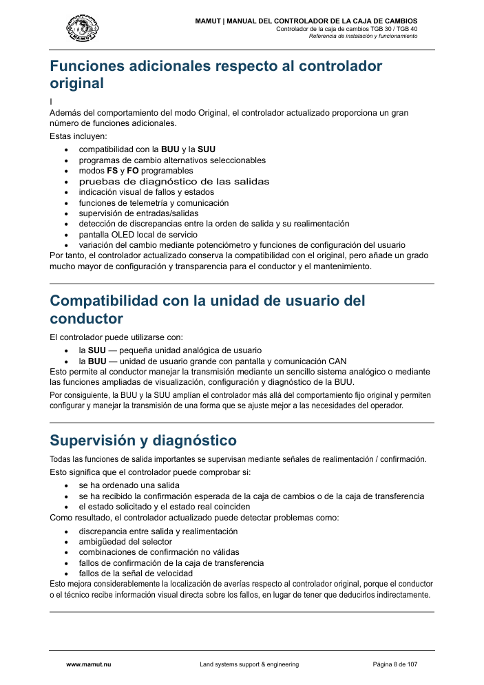 MAMUT TGB Manual page 8
