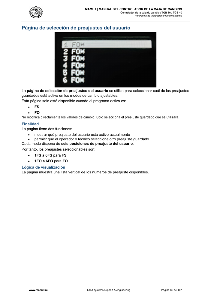 MAMUT TGB Manual page 82
