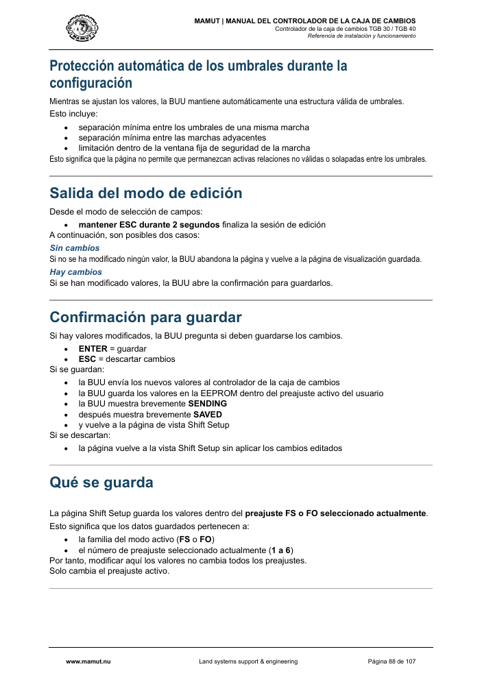 MAMUT TGB Manual page 88