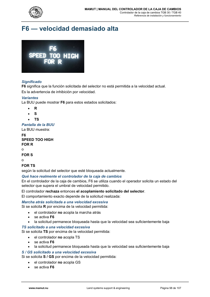 MAMUT TGB Manual page 98
