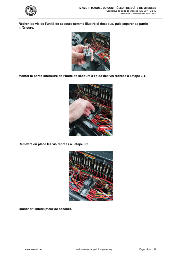 MAMUT TGB Manual page 14