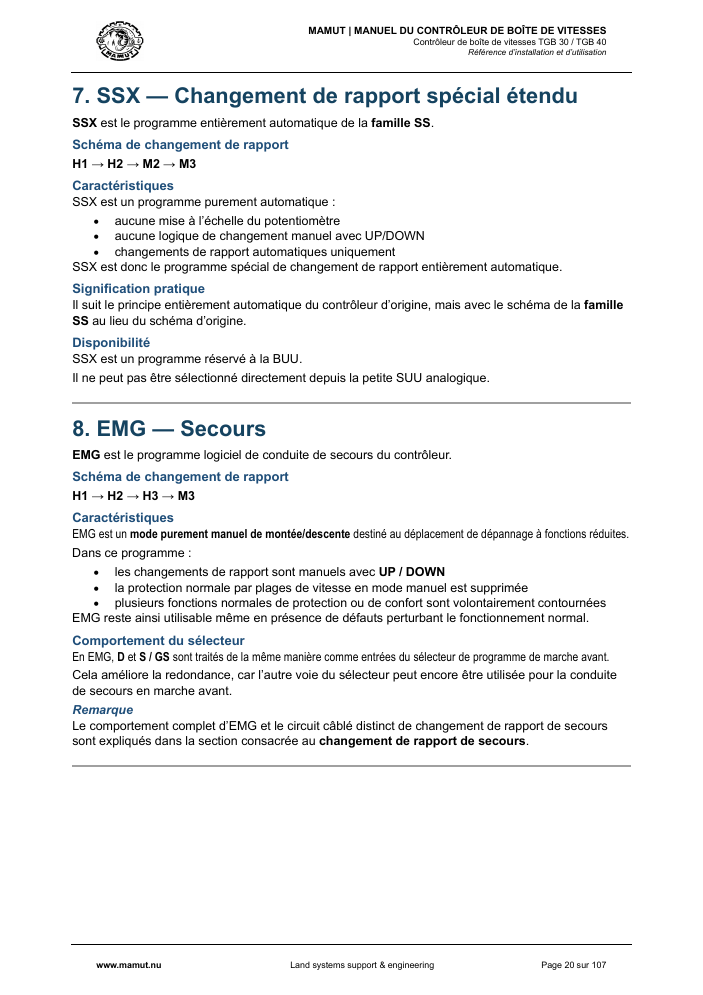 MAMUT TGB Manual page 20