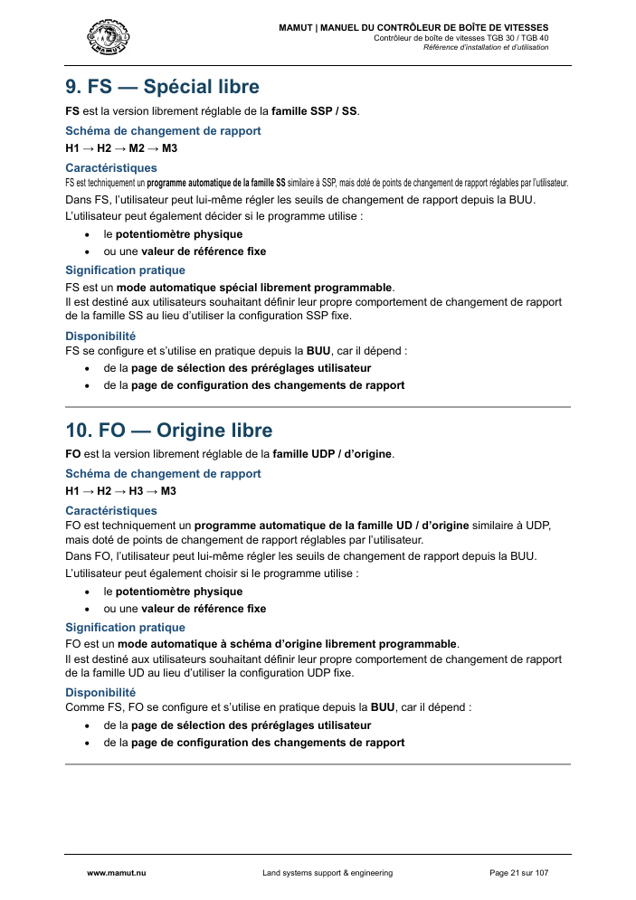 MAMUT TGB Manual page 21