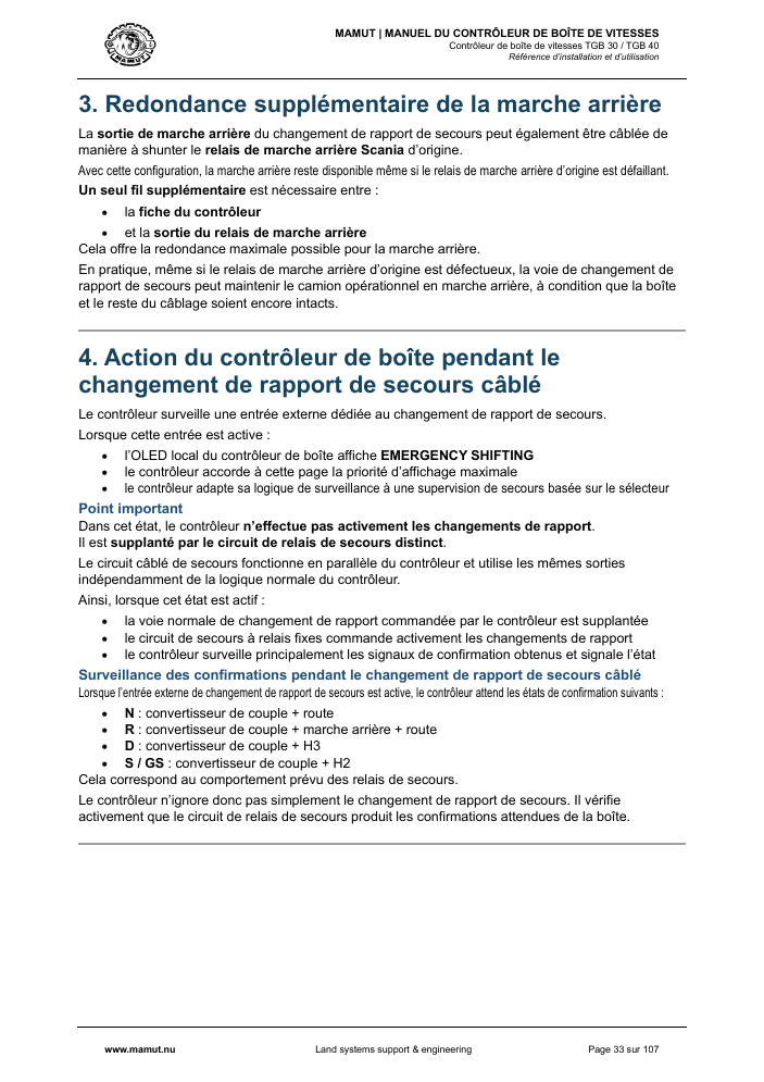MAMUT TGB Manual page 33