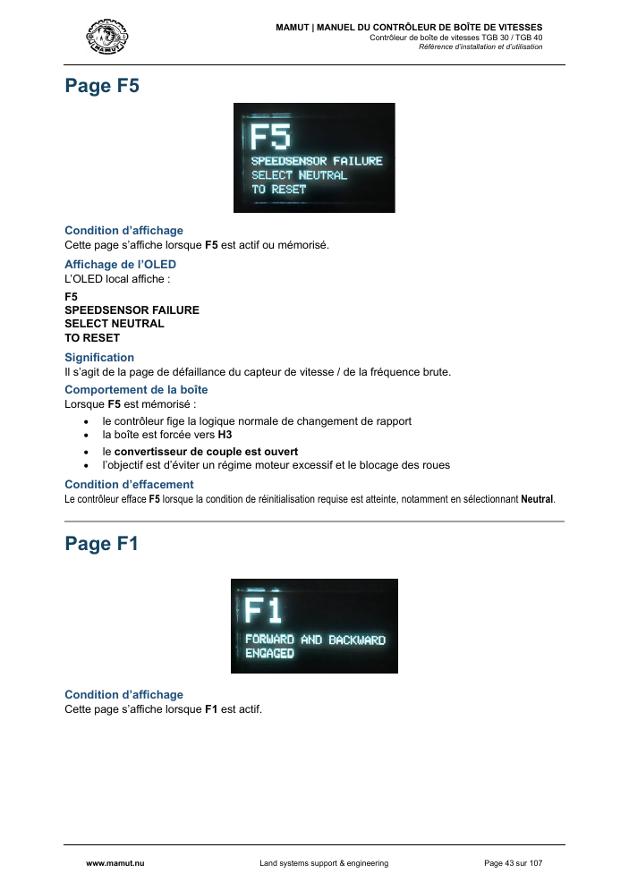 MAMUT TGB Manual page 43