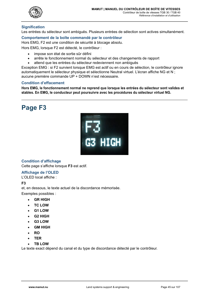 MAMUT TGB Manual page 45