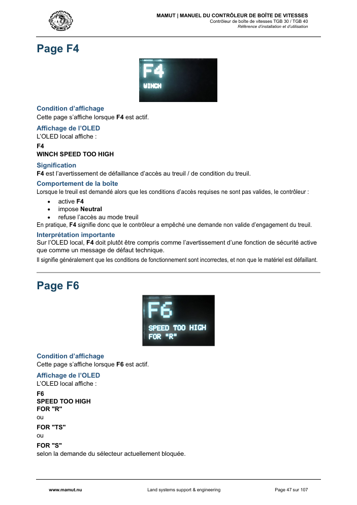 MAMUT TGB Manual page 47