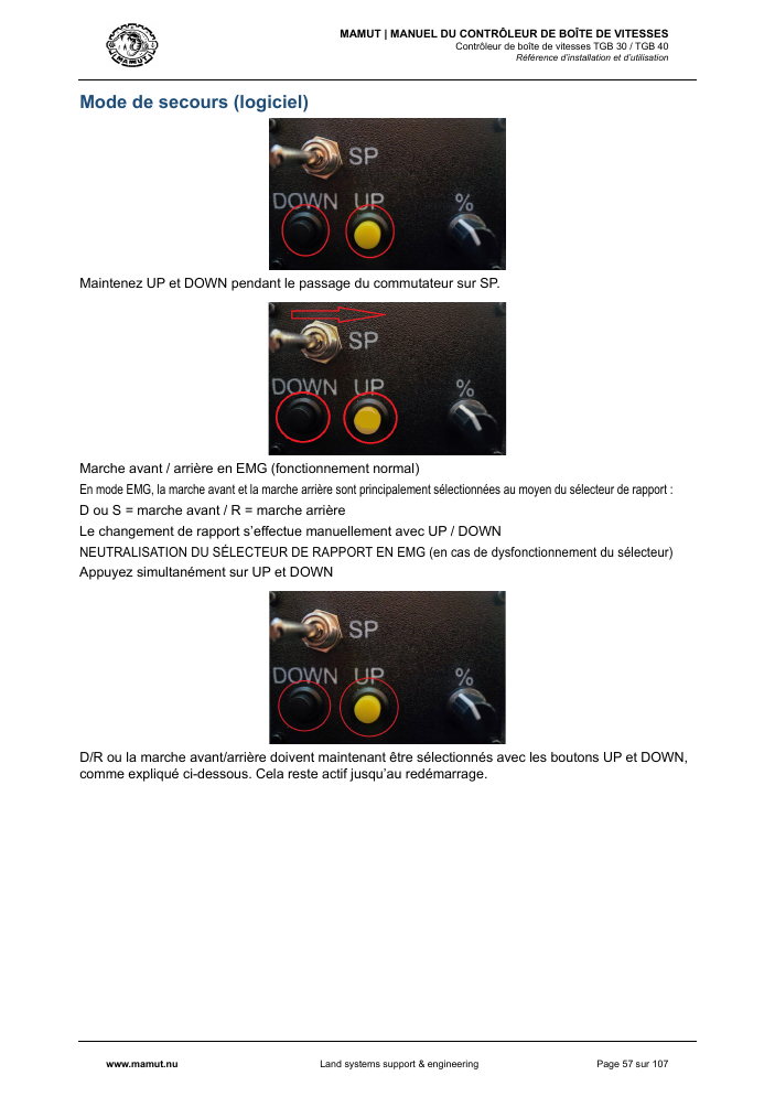 MAMUT TGB Manual page 57