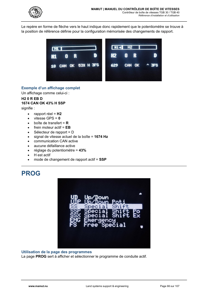 MAMUT TGB Manual page 66