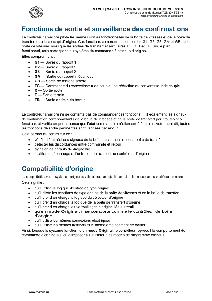 MAMUT TGB Manual page 7