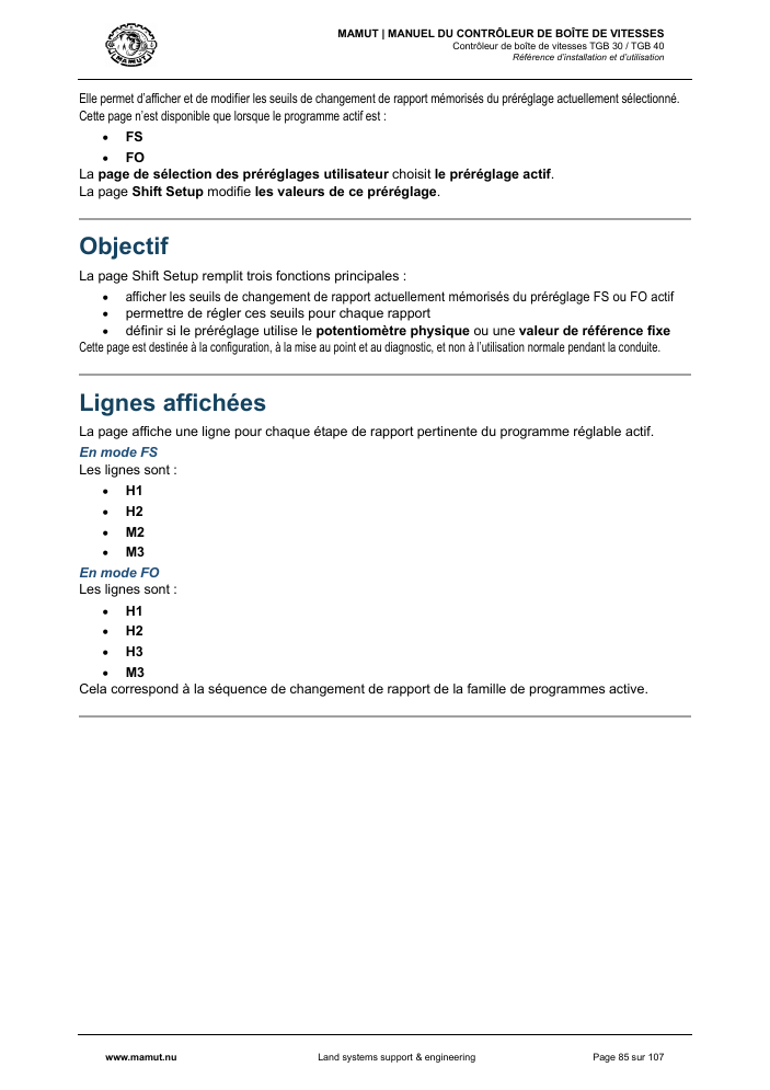 MAMUT TGB Manual page 85