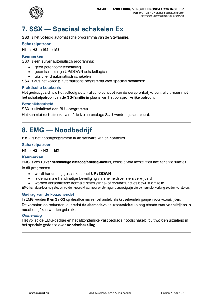 MAMUT TGB Manual page 20